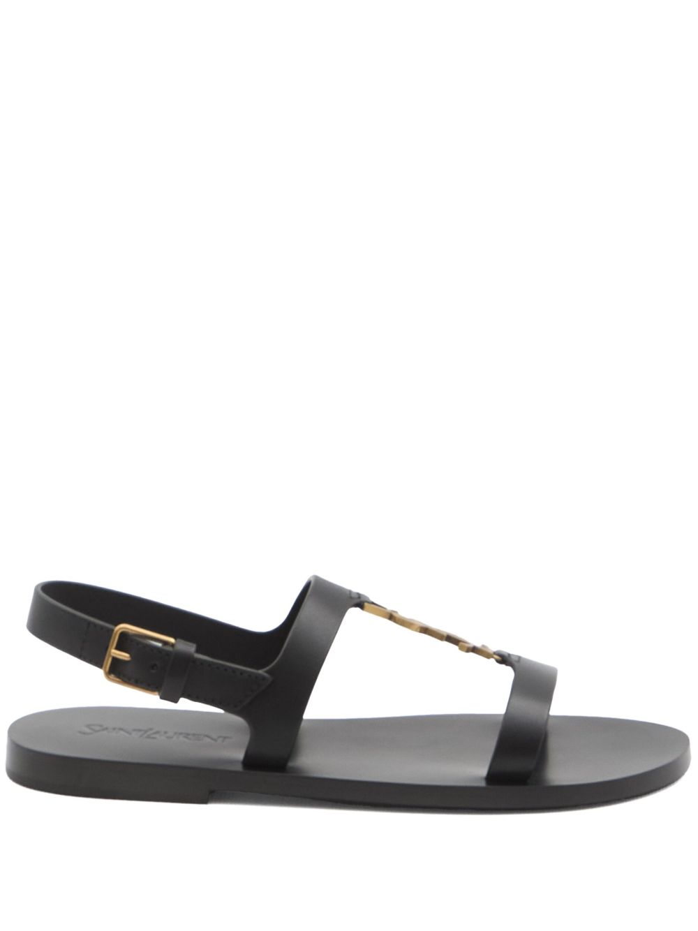 Cassandre buckled slingback sandals in black leather