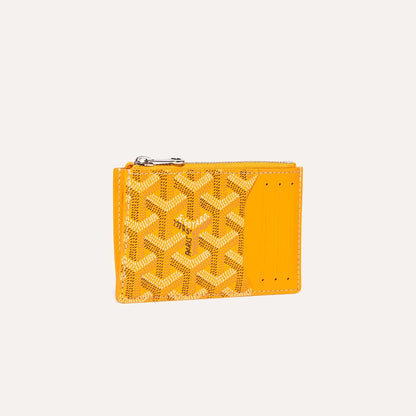 Bourbon zipped card holder Yellow