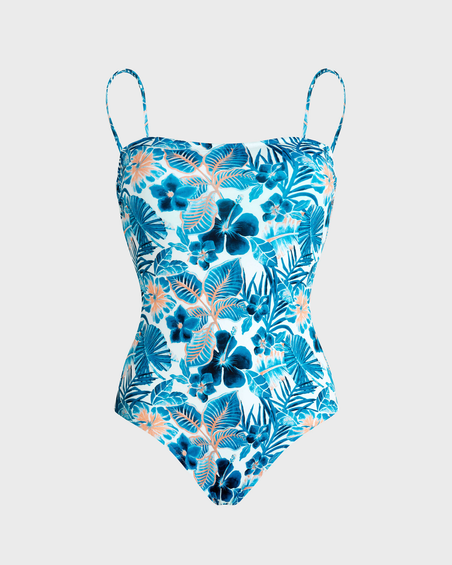 Costume intero donna con corpetto Island Flowers bianco