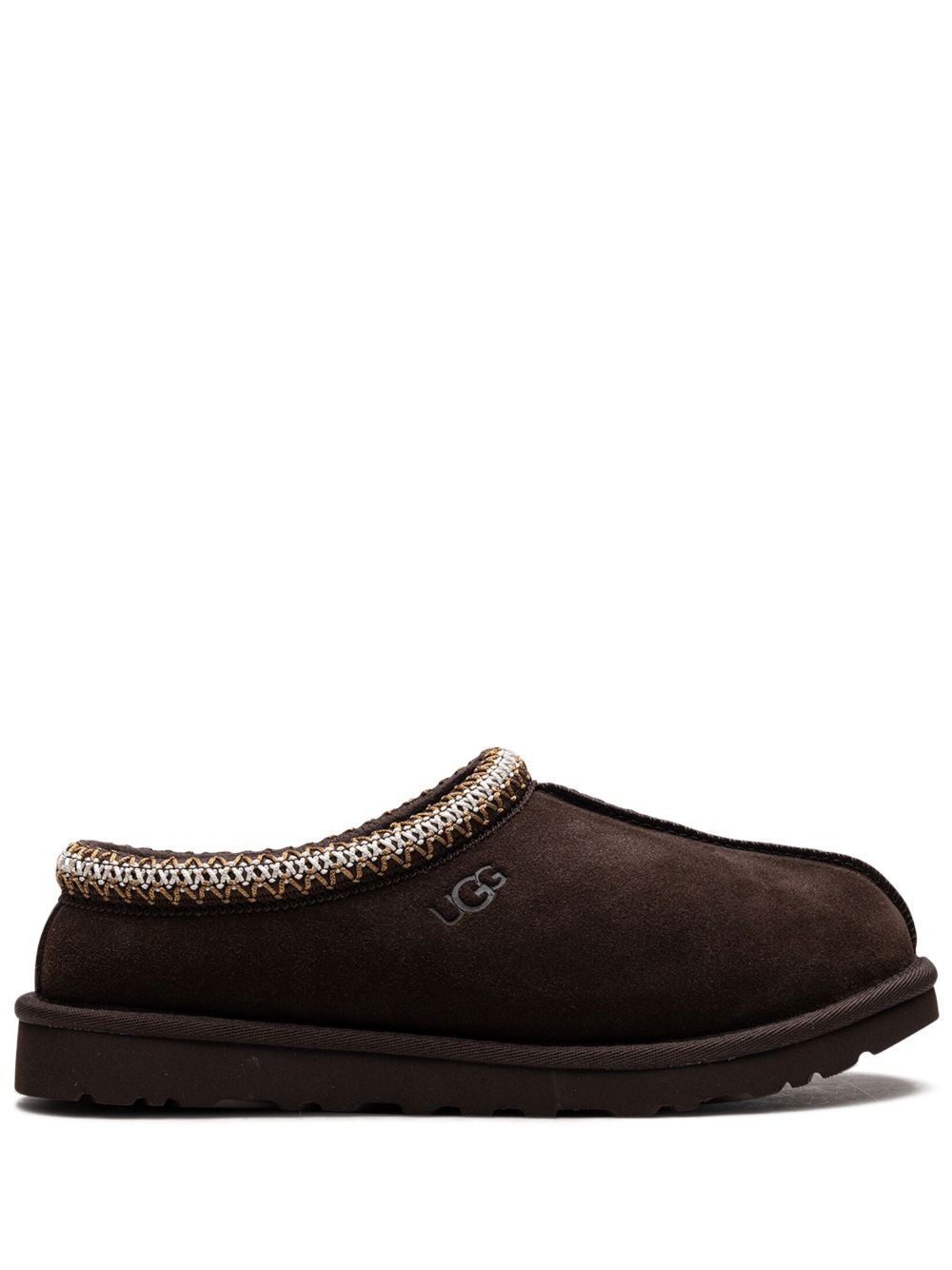 Pantofole Tasman in suede marrone cioccolato