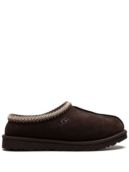 Pantofole Tasman in suede marrone cioccolato