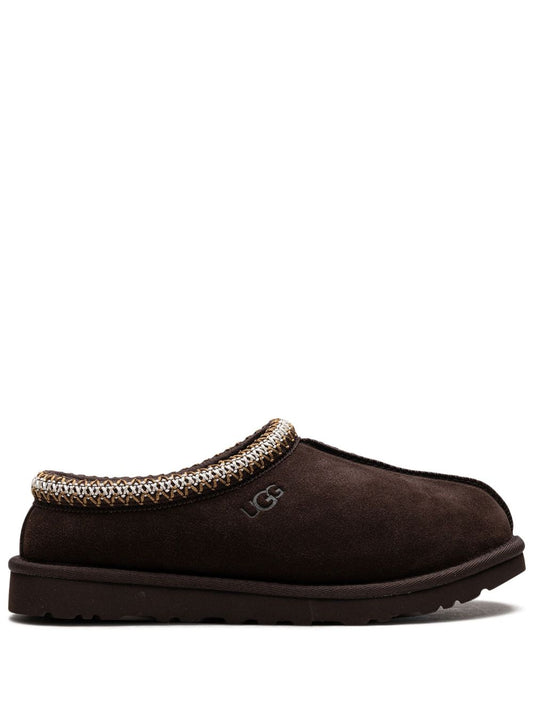 Pantofole Tasman in suede marrone cioccolato