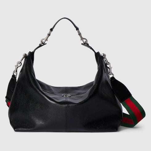 Borsa a tracolla Brera misura media in pelle nera