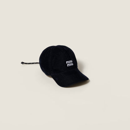 Blue/Black Velvet Baseball Cap