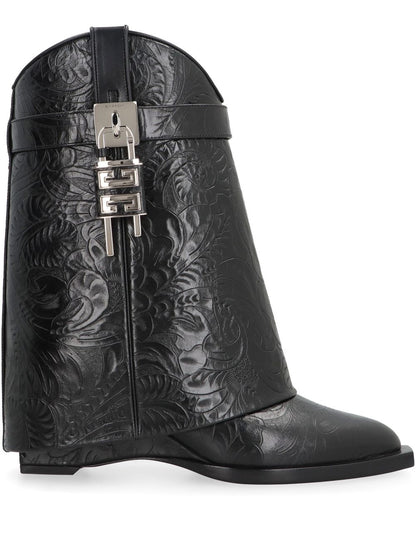 60mm Shark Lock Leather Cowboy Boots