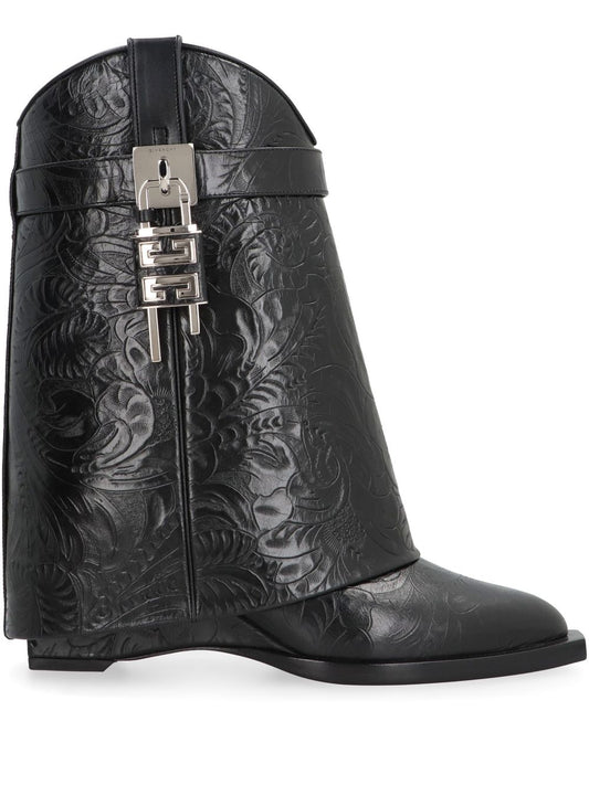 Stivali da cowboy in pelle Shark Lock da 60 mm