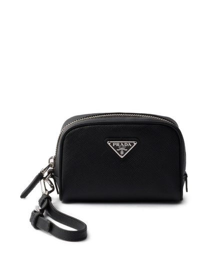 Saffiano pouch nero