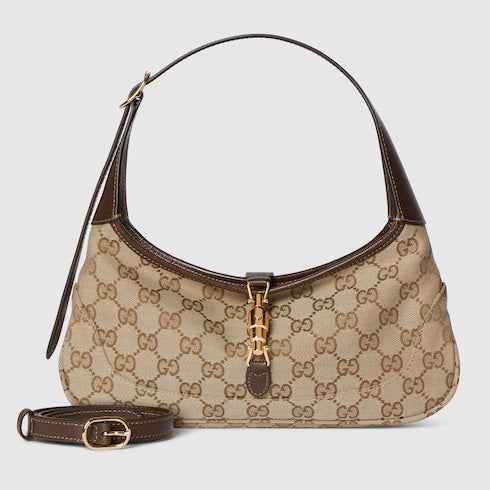 Schultertasche Jackie Slim mittlere Größe Sand und Braun