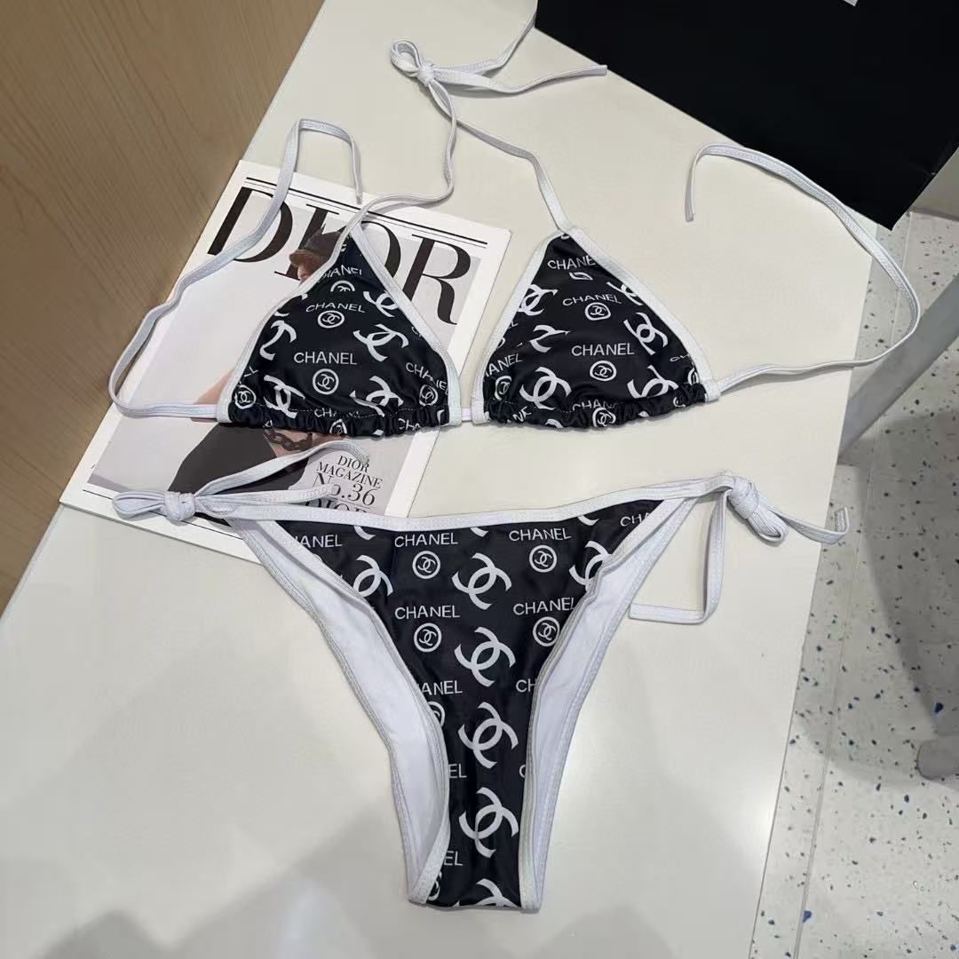 Bikini Set Monogramma Nero