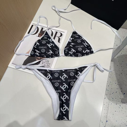 Bikini Set Monogramma Nero