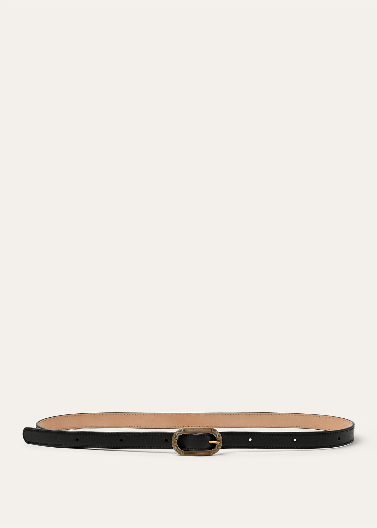 Women's Guilloché Belt Black/Gold Finishing