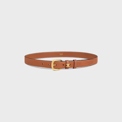 Cintura Vivienne da 25mm in pelle di vitello naturale cuoio donna