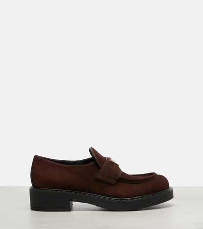 Chocolate Suede Loafers