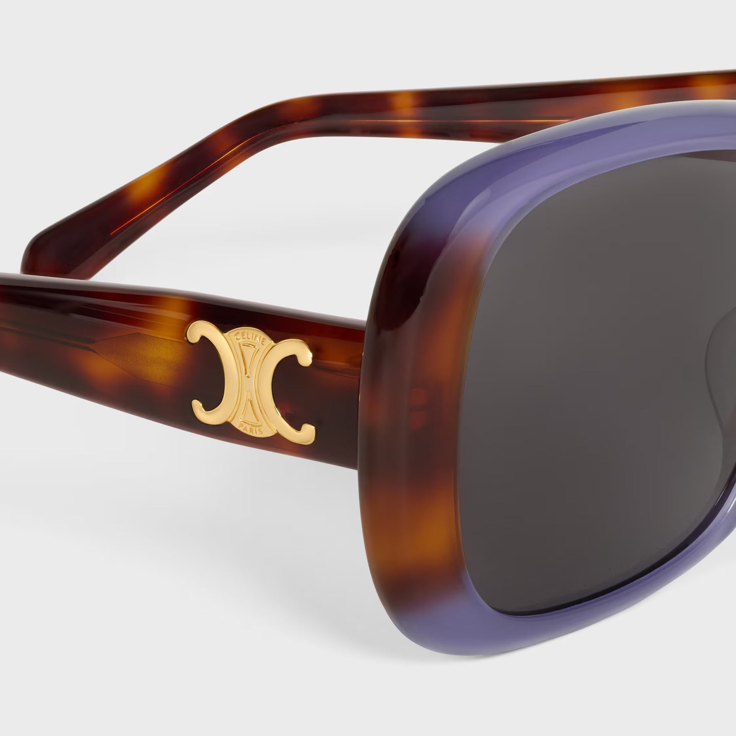 Occhiali da sole Triomphe 18 in acetato Viola sfumato / Avana donna