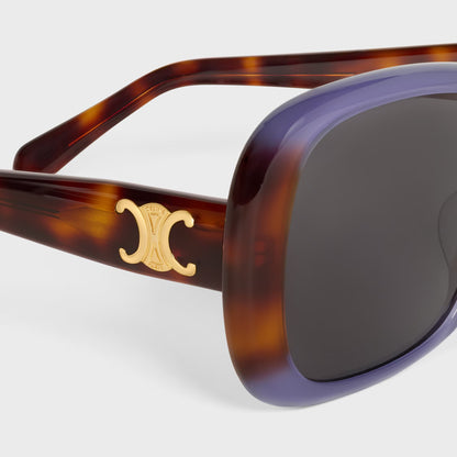 Occhiali da sole Triomphe 18 in acetato Viola sfumato / Avana donna