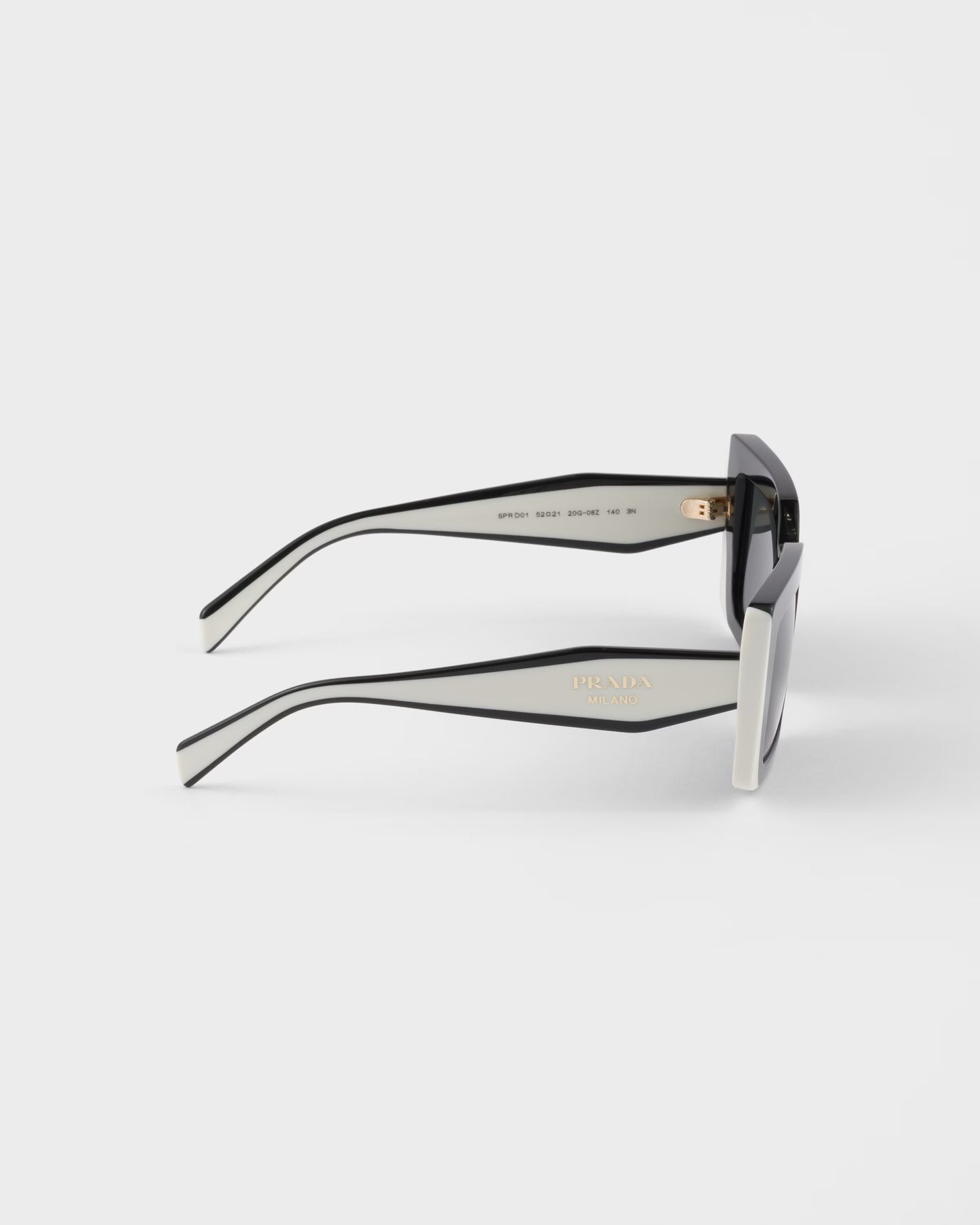 Oversize-Rechtecksonnenbrille mit schwarzem Logo