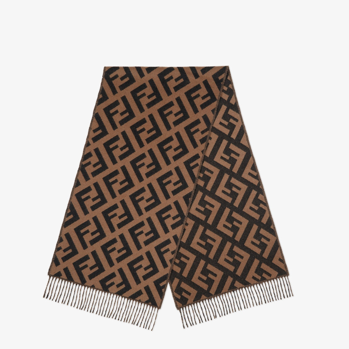 Women's brown cashmere scarf