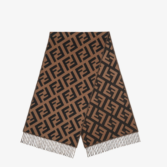 Sciarpa in cashmere marrone donna