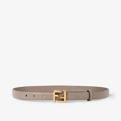 Women's beige leather belt