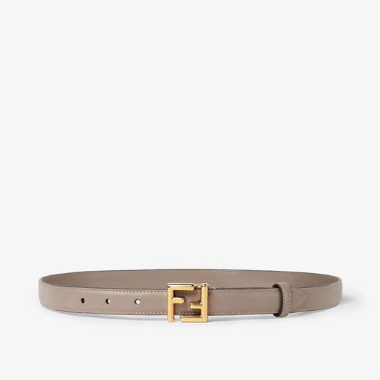 Cintura in pelle beige donna