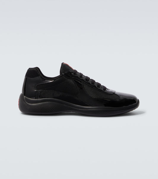 Prada Vernice Bike America Cup Sneakers Nero