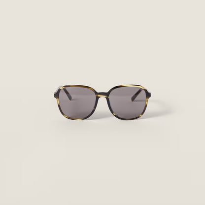 Miu Regard sunglasses in striped London with grey lenses
