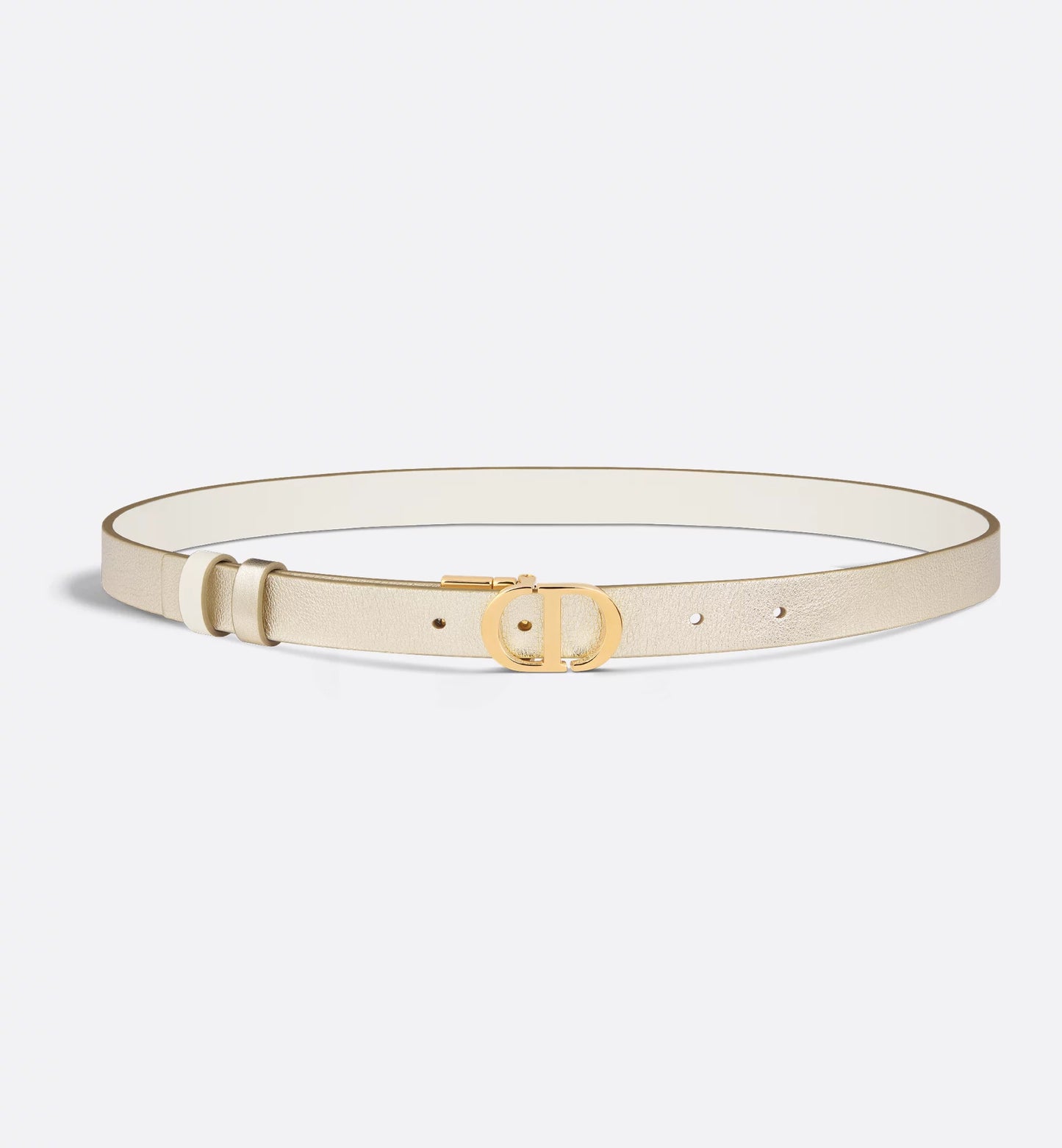 Women's Reversible 30 Montaigne Belt in Gold and Milk Smooth Calfskin 20 mm