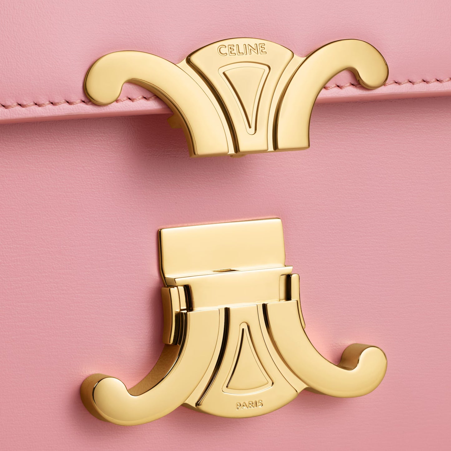 Borsa Teen Triomphe in pelle di vitello lucida rosa
