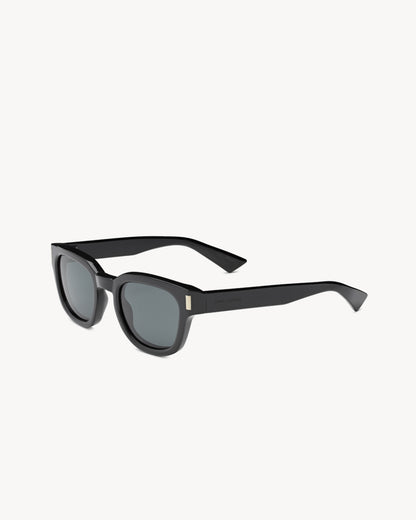MEN'S BLACK THICK ACETATE FRAME SUNGLASSES