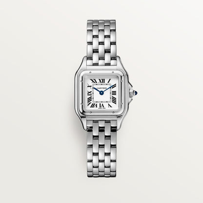 Panthère watch, small model, silver-colored