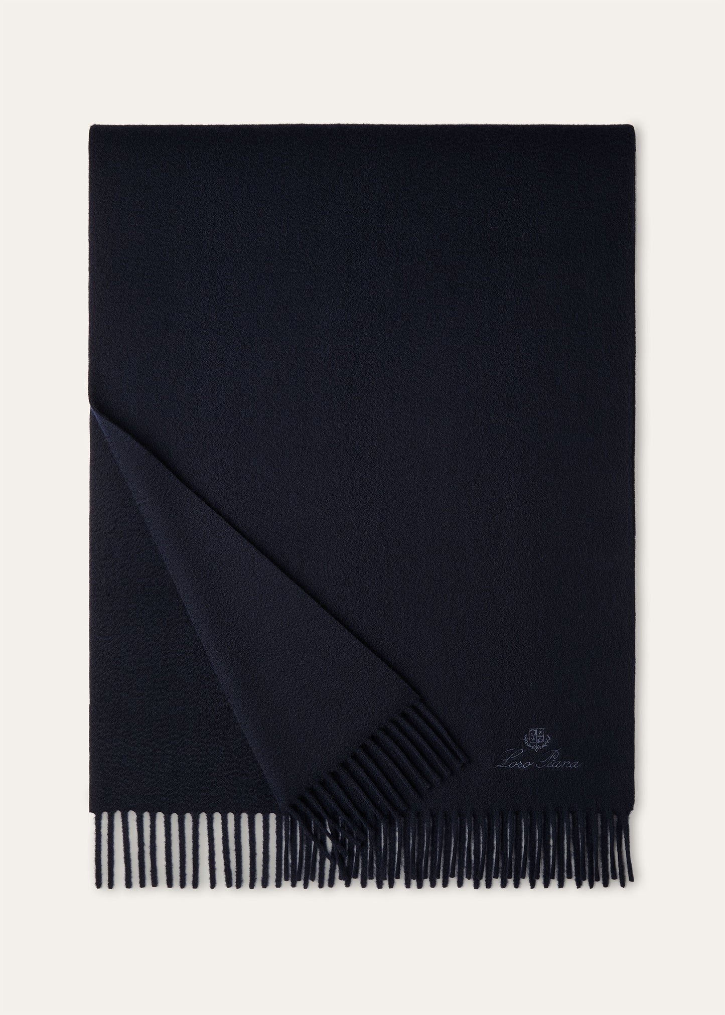 Extra Large Plain Navy Blue Scarf