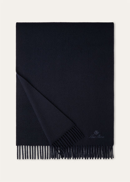 Extra Large Plain Navy Blue Scarf