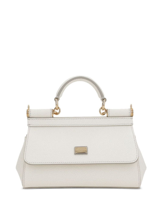 Weiße Ledertasche Sicilia