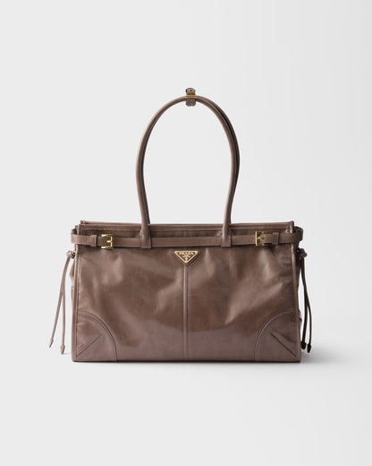 Bonnie Große braune Lederhandtasche