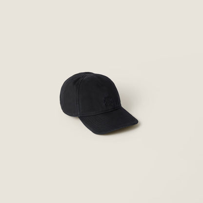 Baseball cap in black drill