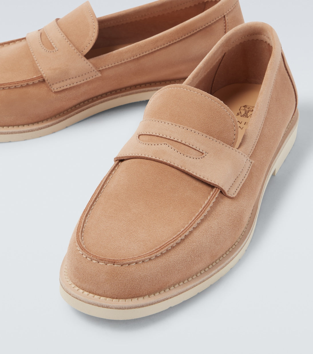 Siena brown suede Penny loafers