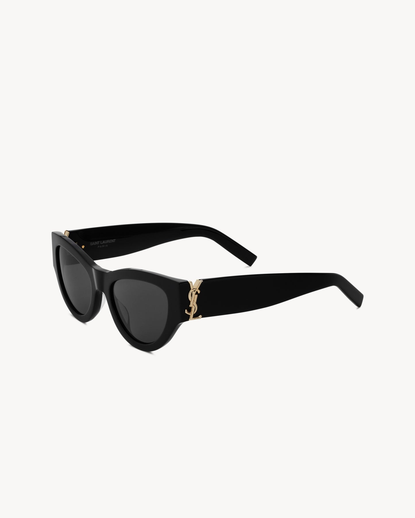 Women's black acetate thick-frame sunglasses
