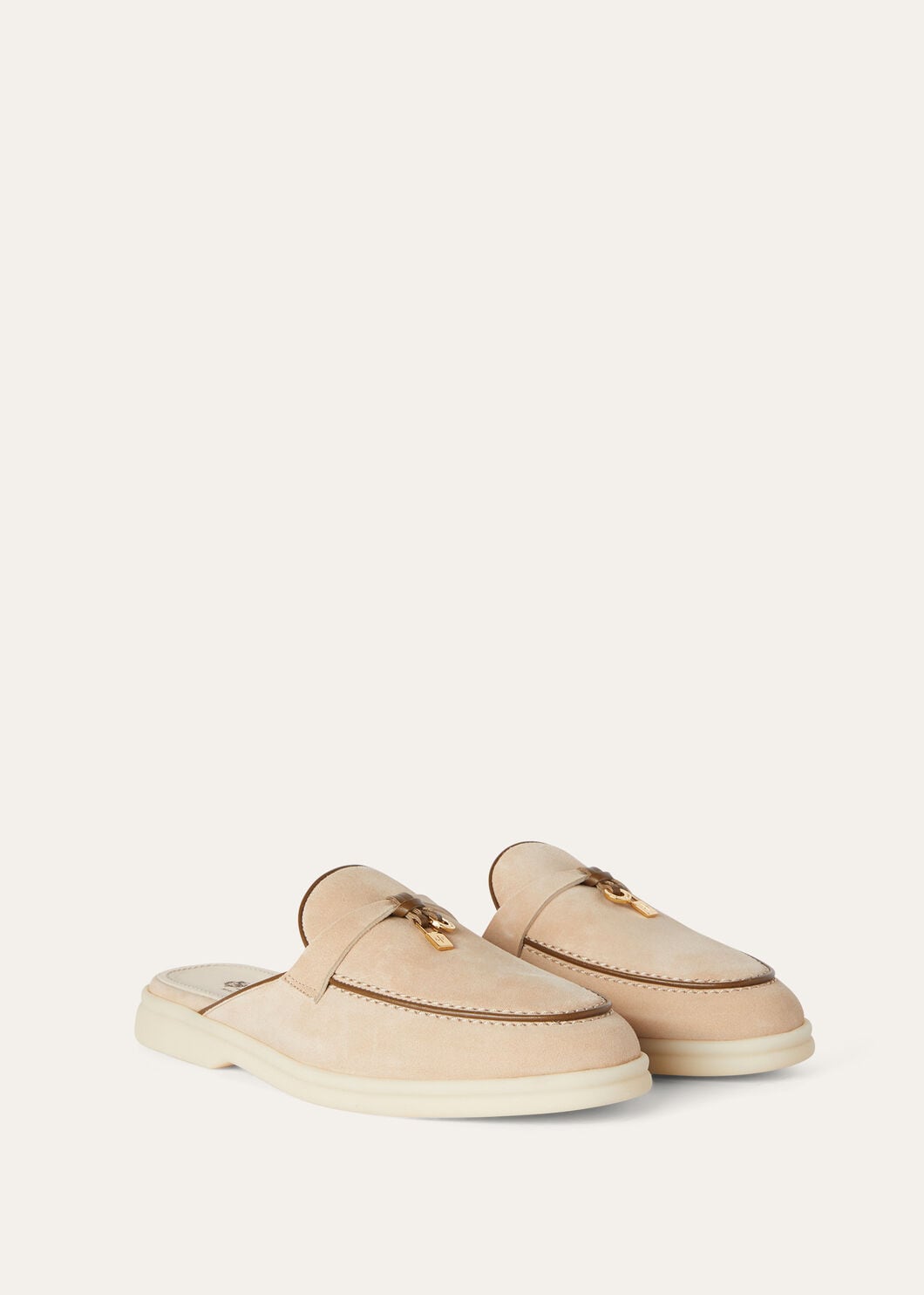 Babouche Charms Walk in pelle scamosciata color cammello