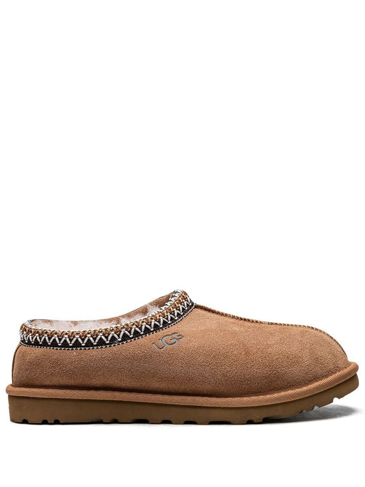 Pantofole Tasman in suede castagna