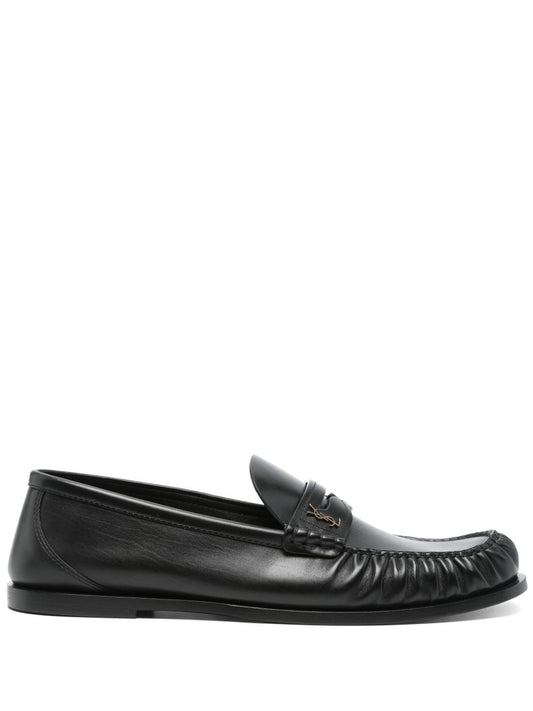 Mocassini in pelle nera