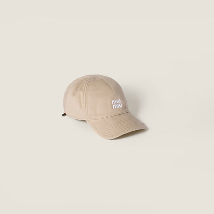 Denim Baseball Cap Beige/Amaranth