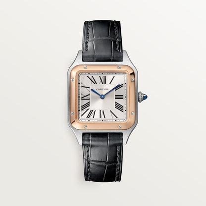 Santos-Dumont Uhr mit schwarzem Armband