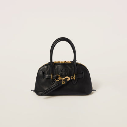 Aventure small black nappa leather bag