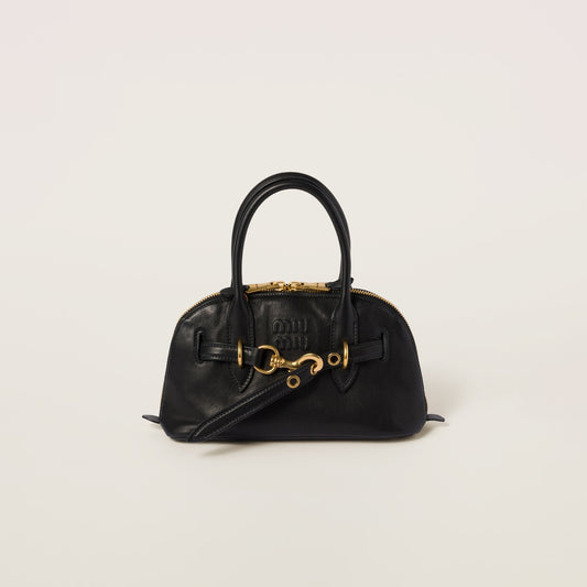 Kleine Aventure-Tasche aus schwarzem Nappaleder
