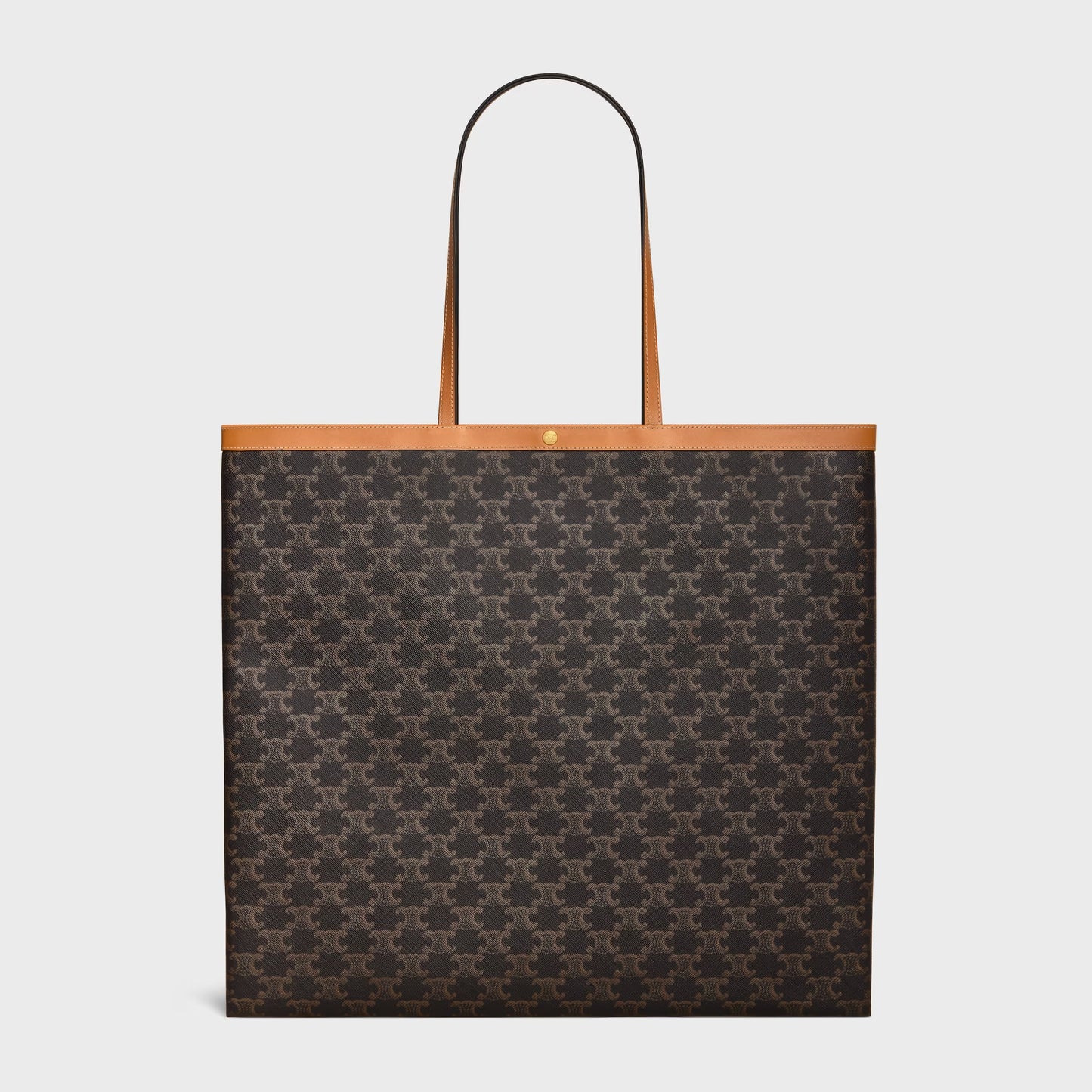 SHOPPER PIATTA GRANDE IN TESSUTO TRIOMPHE MIELE