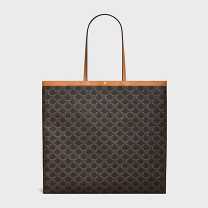 SHOPPER PIATTA GRANDE IN TESSUTO TRIOMPHE MIELE