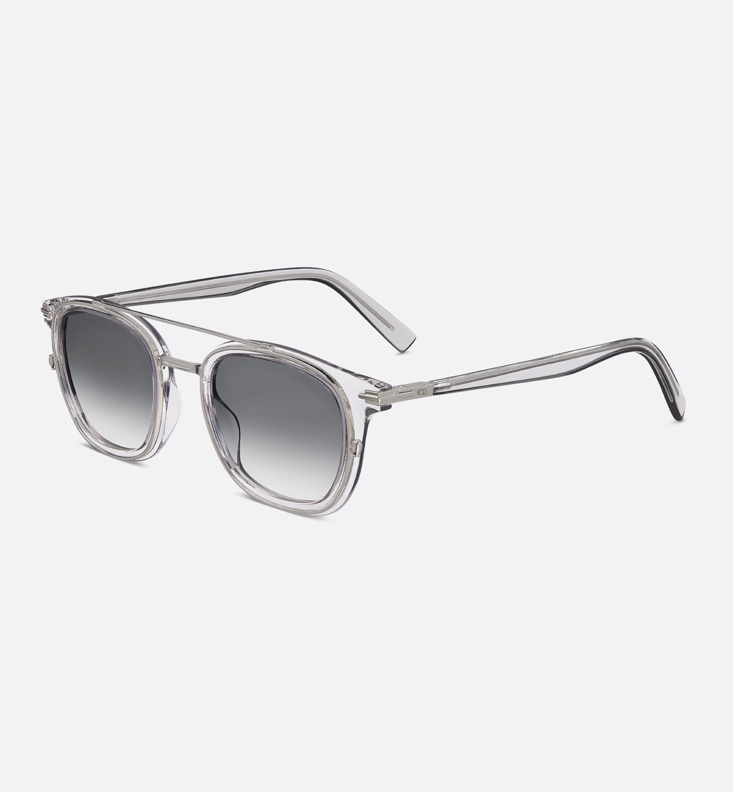 BlackSuit S14I Men's Grey Transparent Square Bio-Acetate Sunglasses