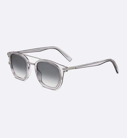 BlackSuit S14I Men's Grey Transparent Square Bio-Acetate Sunglasses