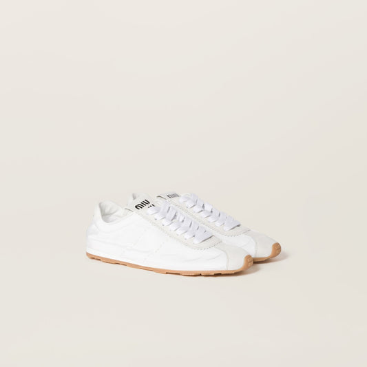 Sneakers Plume in tessuto tecnico e pelle scamosciata bianco