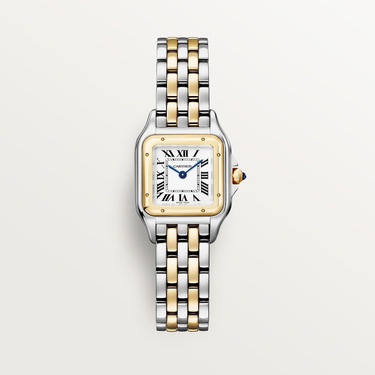 Uhr Panthère, kleines Modell, in Silber/Gold
